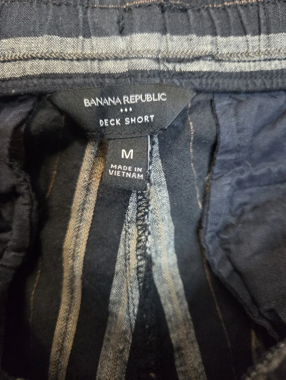 Banana Republic Striped Drawstring Deck Shorts Size M